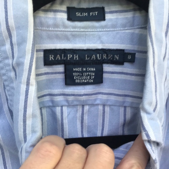 Ralph Lauren long sleeve button down size 8 - Picture 2 of 3